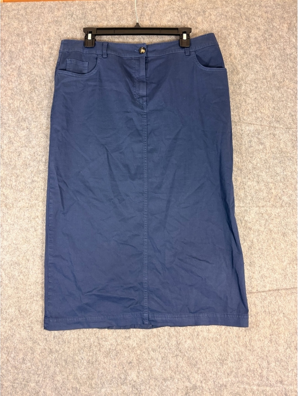 Marina Sport Marina Rinaldi Midi Skirt Size 19 Blue Made in Tunisia